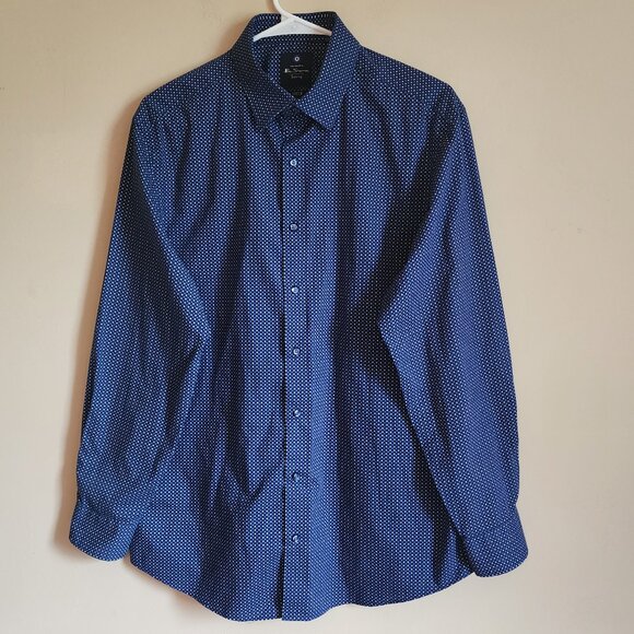 Ben Sherman Tailoring Men's Long Sleeve Button Front Stretch Shirt. Size Large - Picture 2 of 7